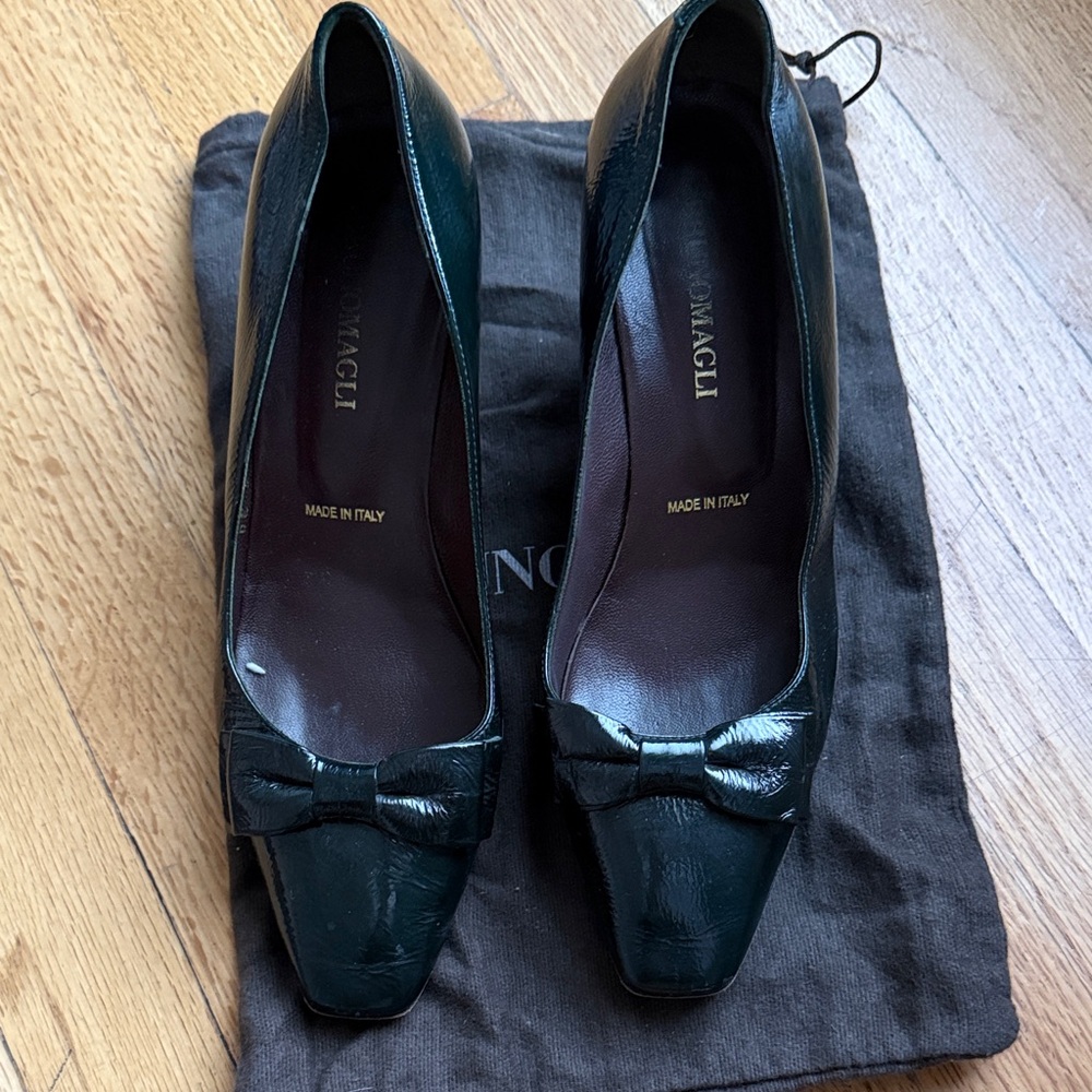 Geeen Patent Leather Bruno Magill Women Shoes with Bow